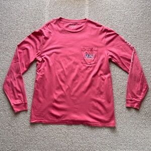 Vineyard Vines Classic Pink Long Sleeve Tee